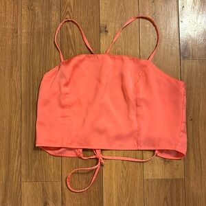 Coral Strappy American Eagle Crop Top - Medium
